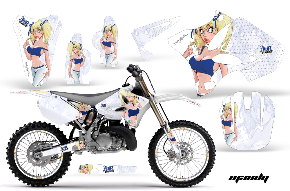 Yamaha YZ125 YZ250 96-11 Graphics Kit M BL NPs